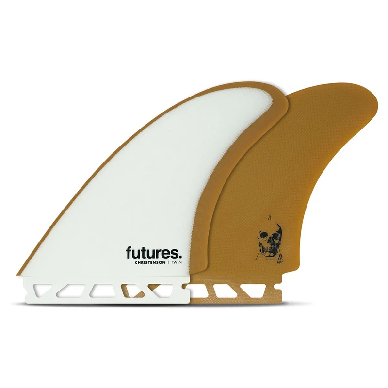 Futures Fins Christenson Fiberglass Twin – White / Brown