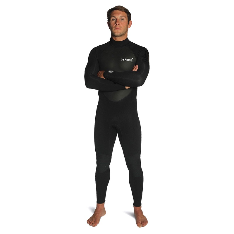 C-Skins Men’s Element 3/2mm Back Zip Wetsuit – Black