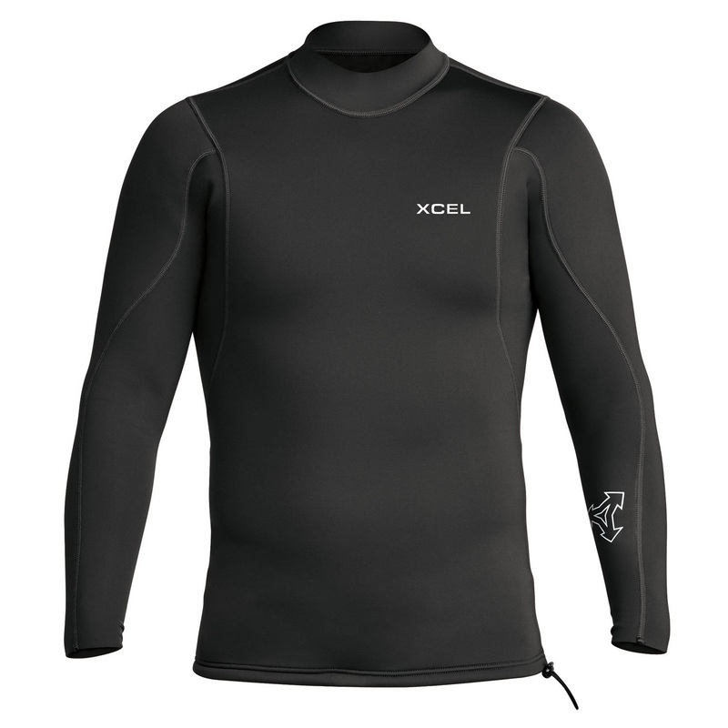 Xcel Long Sleeve 2/1mm Wetsuit Top – Black