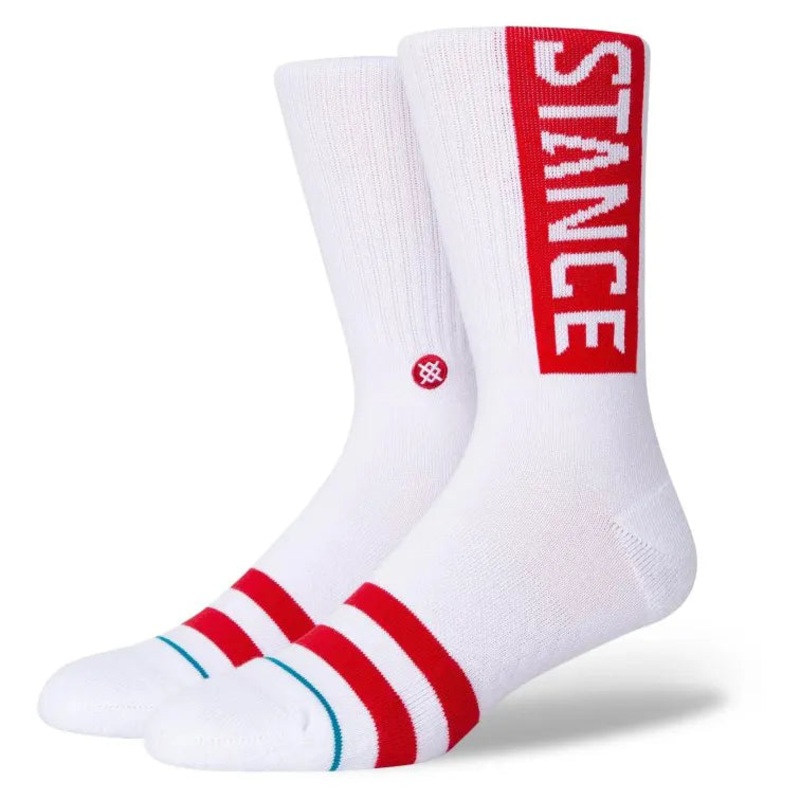 Stance Socks OG Crew – White/Red