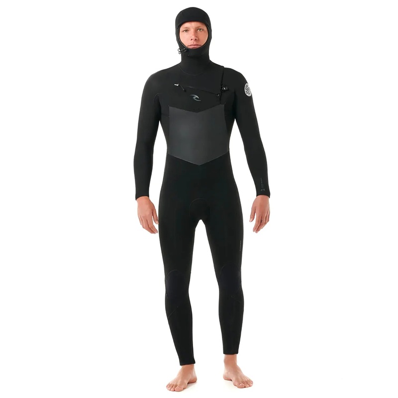 Rip Curl Dawn Patrol 5/4mm Chest Zip Hooded Wetsuit – Black 24/25