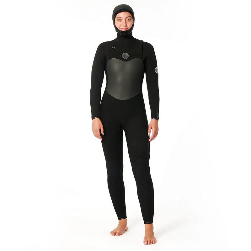 Rip Curl Women’s Flashbomb 6/4mm Chest Zip Hooded Wetsuit – 24/25