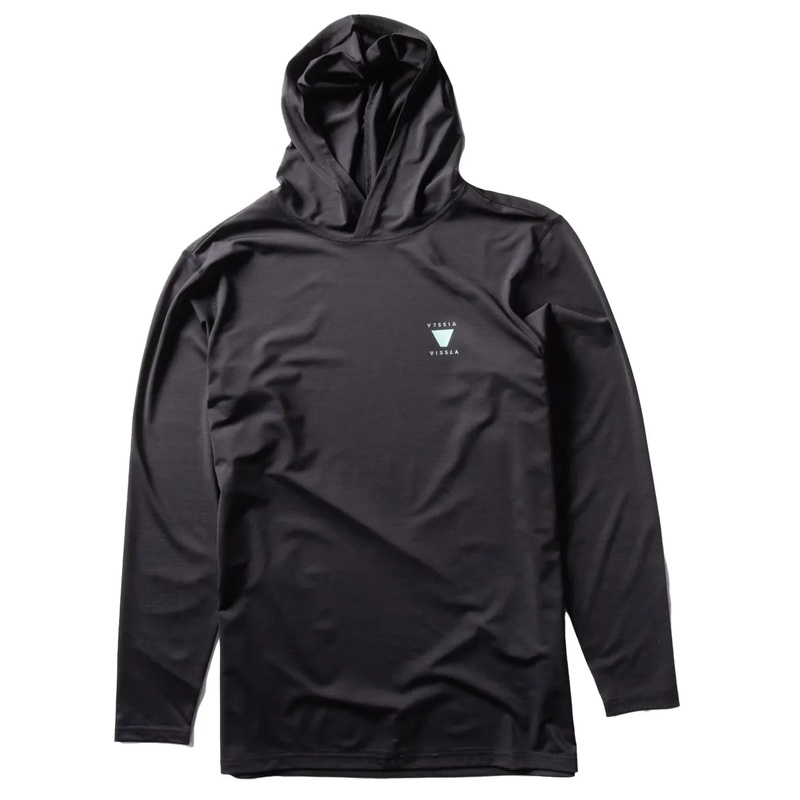 Vissla Twisted Eco Hooded Long Sleeved Rashvest – Black Heather