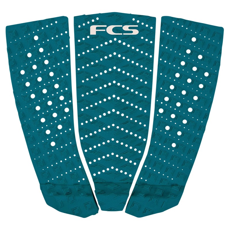 FCS T-3 Wide Eco Deck Pad – Tidal Teal