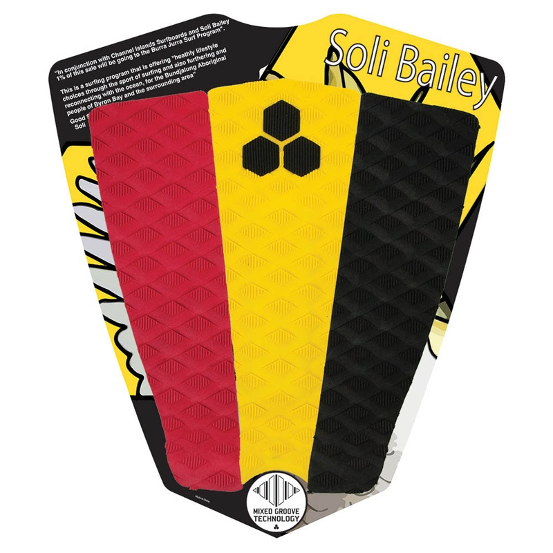 Channel Islands Soli Bailey Tail Pad – Red/Yellow/Black
