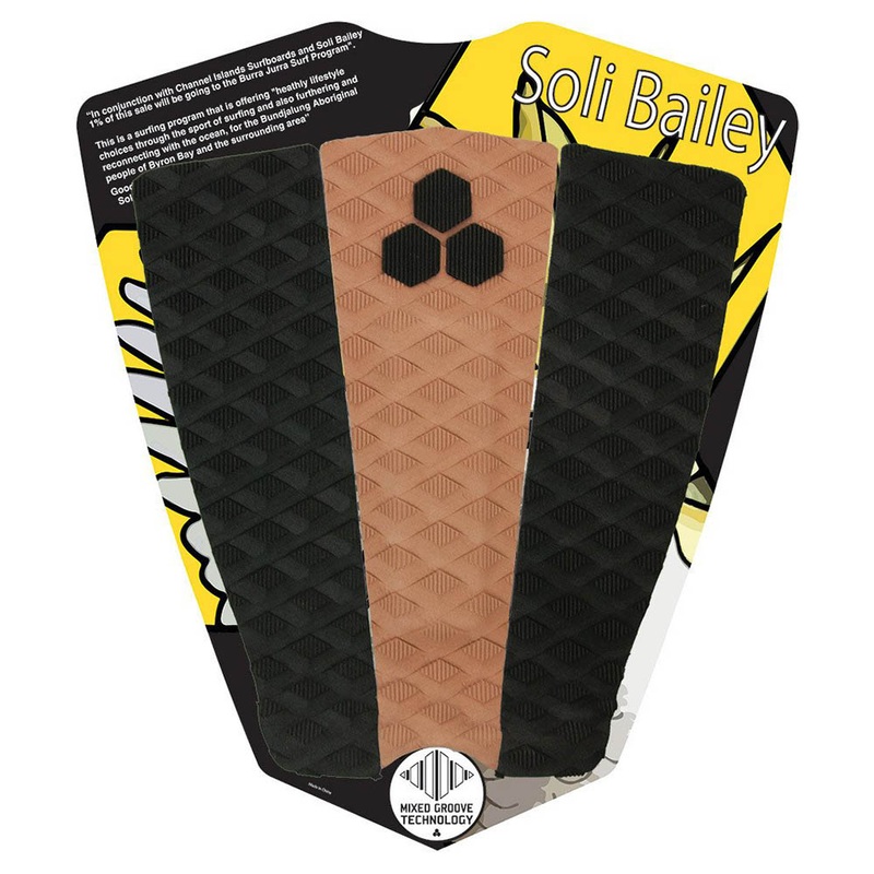 Channel Islands Soli Bailey 3 Piece Tail Pad – Black/Tan/Black