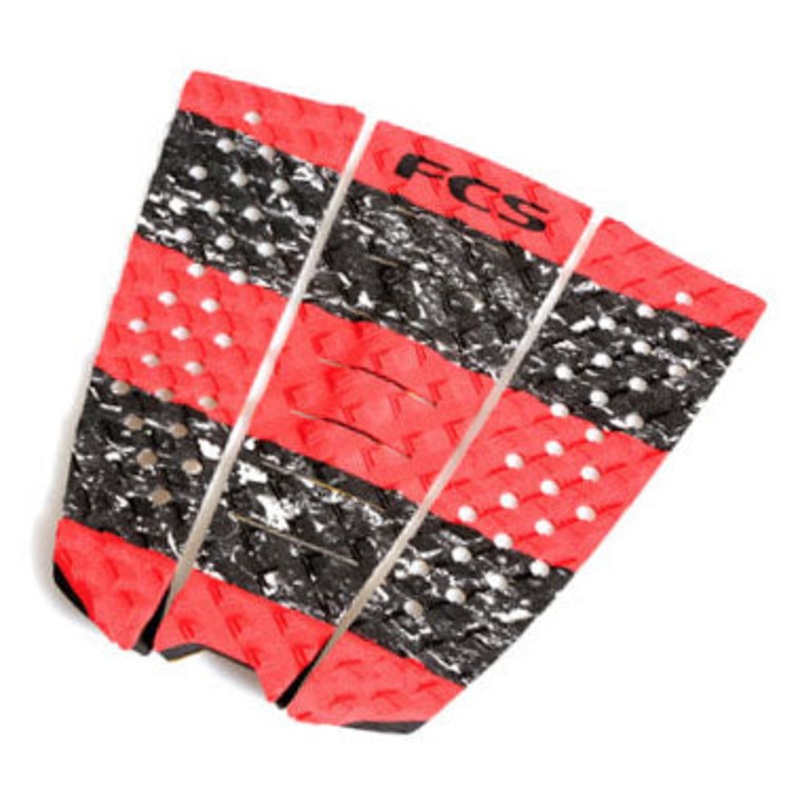 FCS Jeremy Flores 3 Piece Deck Pad – Red/Black