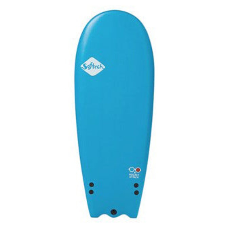 Softech Rocket Attack 4’8″ Surfboard – Blue/Red/3D