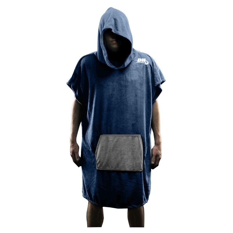 DHD Dry Towel Changing Robe – Grey/Navy