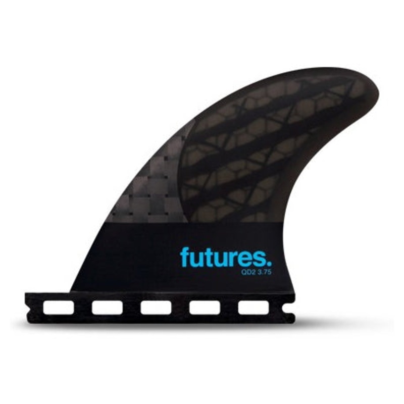 Futures Fins QD2 3.75 Blackstix Quad Rears