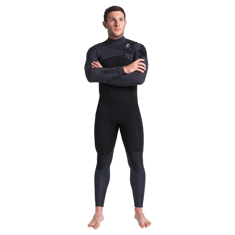 C-SKins Rewired 5/4mm Chest Zip Wetsuit – Black/Anthracite/Black