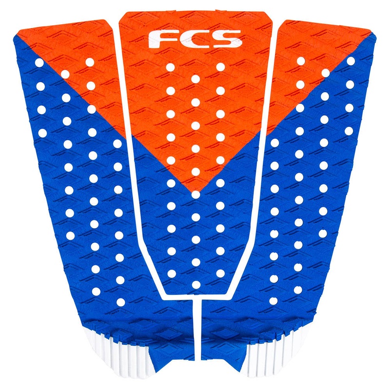 FCS Kolohe Andino 3 Piece Deck Pad – Grom Size – Red/White/Blue