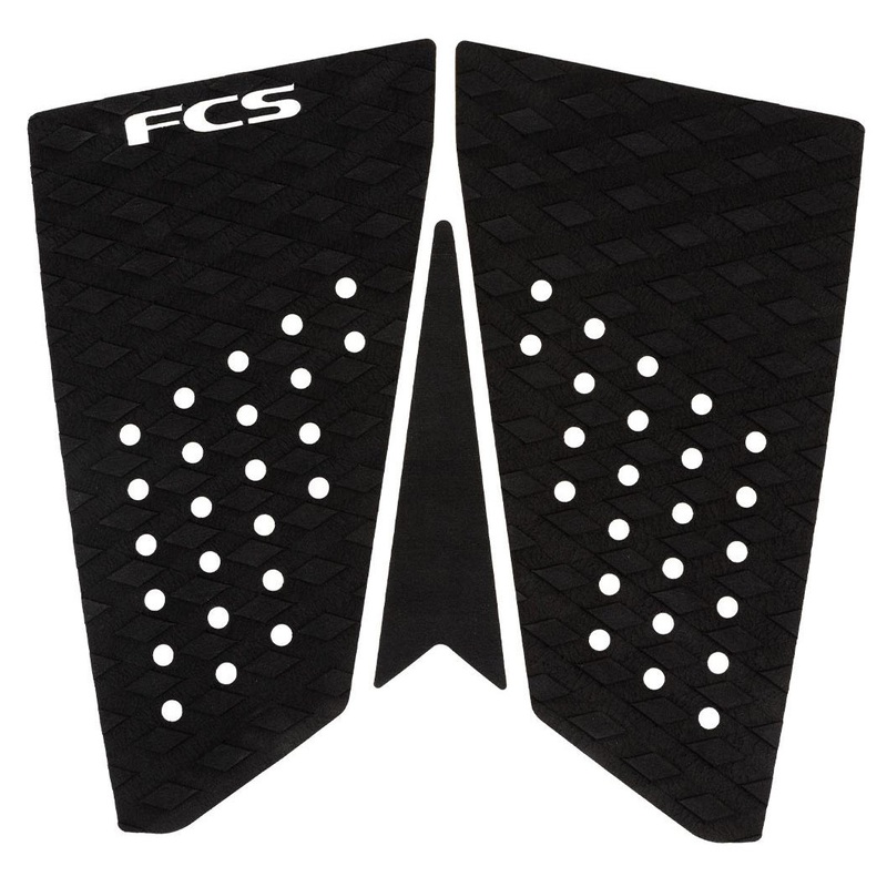 FCS T3 Fish 3 Piece Deck Pad – Black