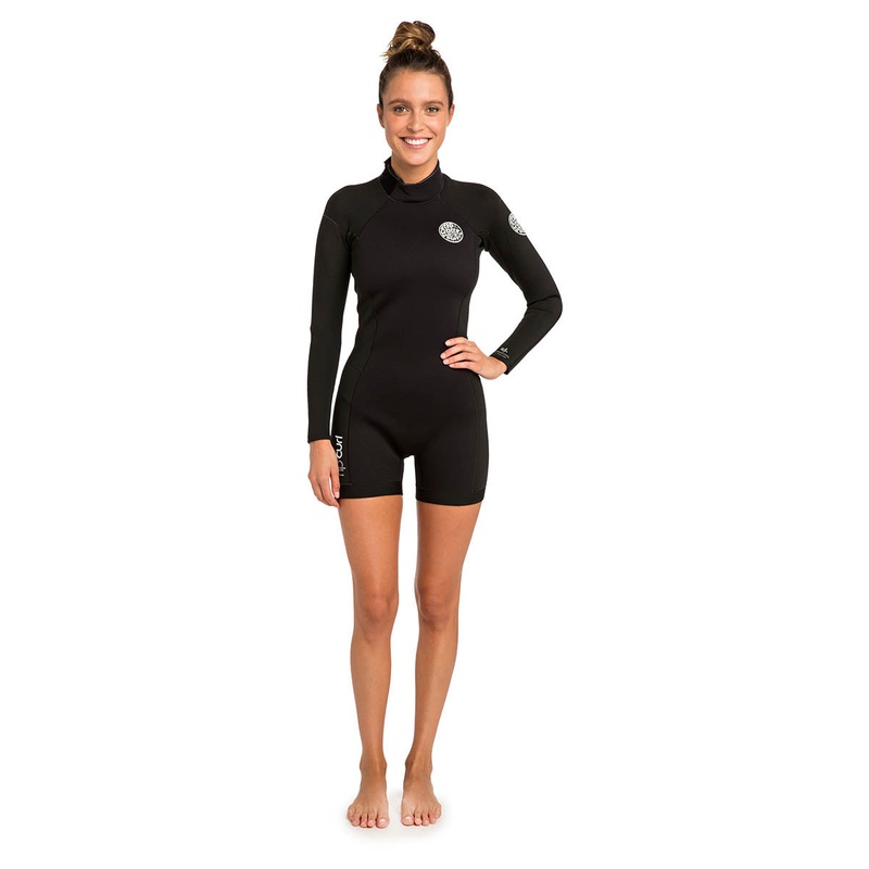Rip Curl Women’s Dawn Patrol 2mm Long Sleeved Back Zip Springsuit – Black