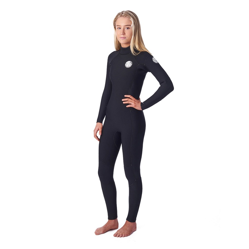 Rip Curl Women’s Dawn Patrol Back Zip 3/2mm Wetsuit – Black