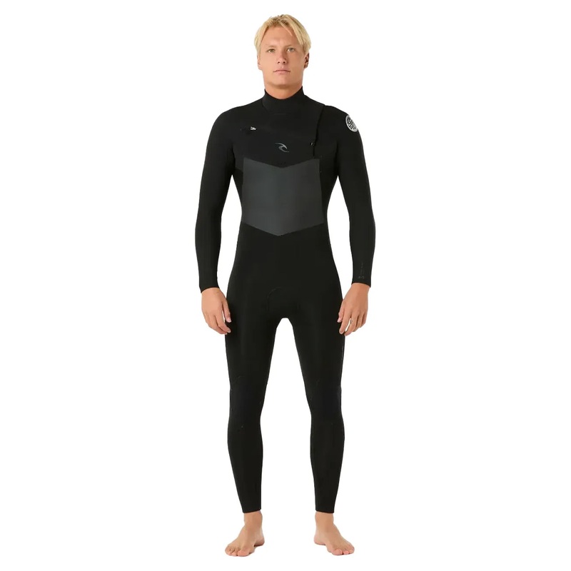 Rip Curl Dawn Patrol 4/3mm Chest Zip Wetsuit – Black – 2025