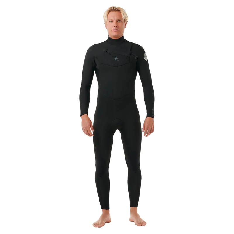 Rip Curl Dawn Patrol Performance 4/3mm Chest Zip Wetsuit – Black 2025