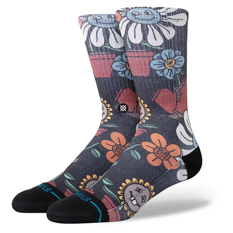 Stance Socks Planted Crew Socks – Black