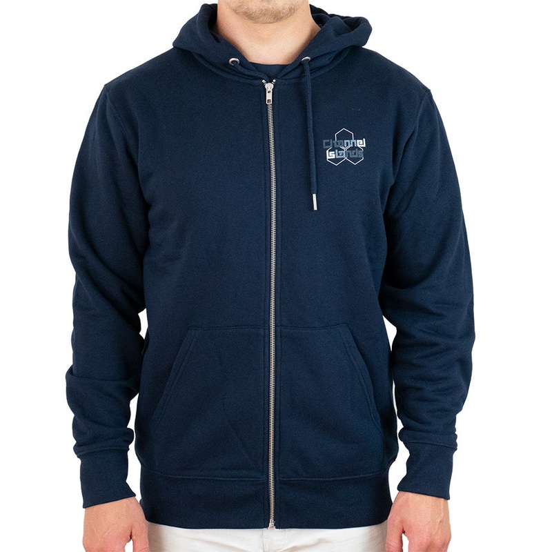 Channel Islands Watercolour Hex Zip Up Hoody – Blue