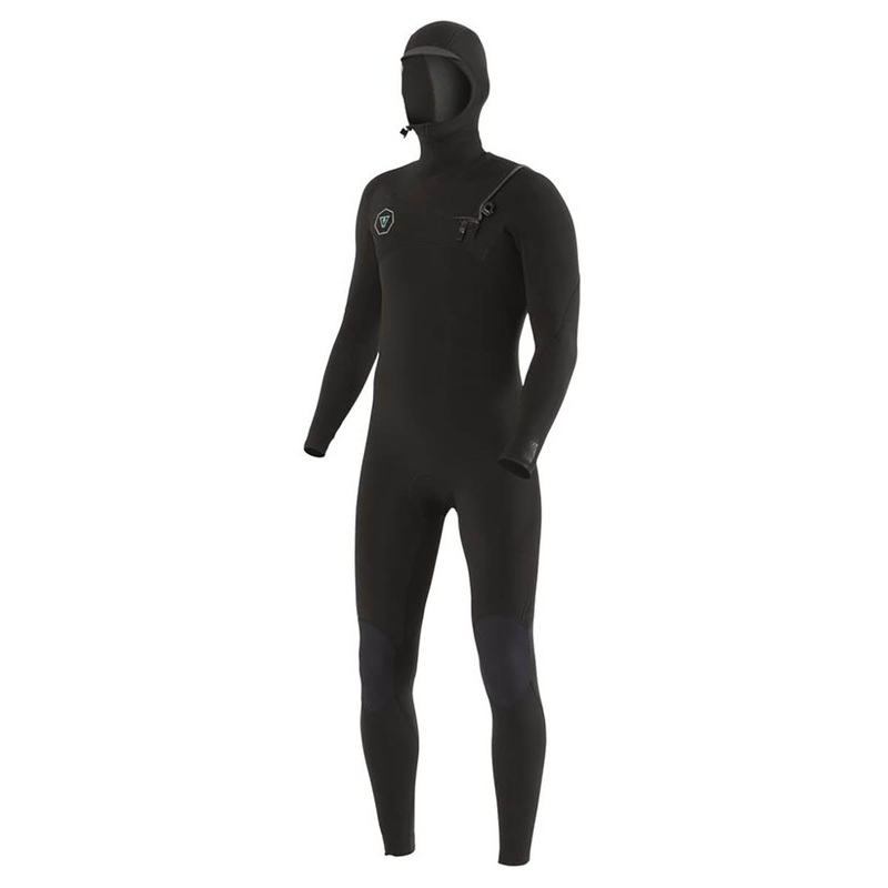 Vissla 7 Seas 5/4/3mm Chest Zip Hooded Wetsuit – Black
