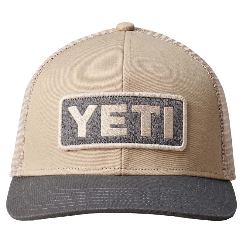 Yeti Logo Badge 60/40 Cotton/Poly Trucker Cap – Sharptail Taupe/Black