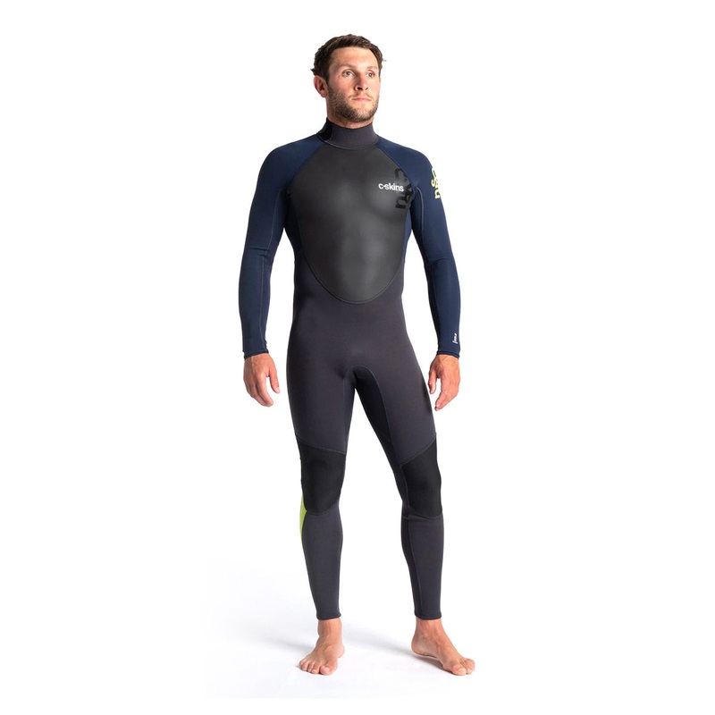 C-Skins Element 3/2mm Back Zip Wetsuit – Anthracite/Slate/Lime