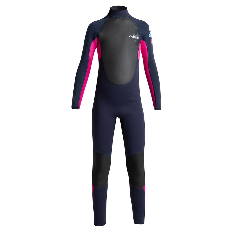 C-Skins Junior Element 3/2mm Back Zip Wetsuit – Slate/Magenta/Multi