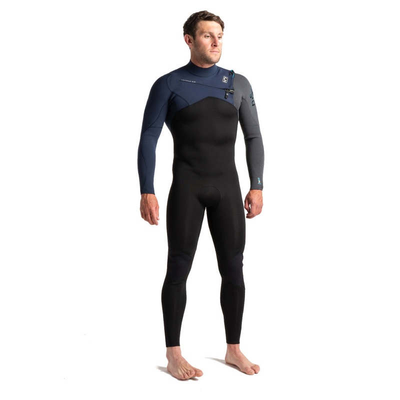 C-Skins Session 3/2mm Chest Zip Wetsuit – Black/Slate/Charcoal