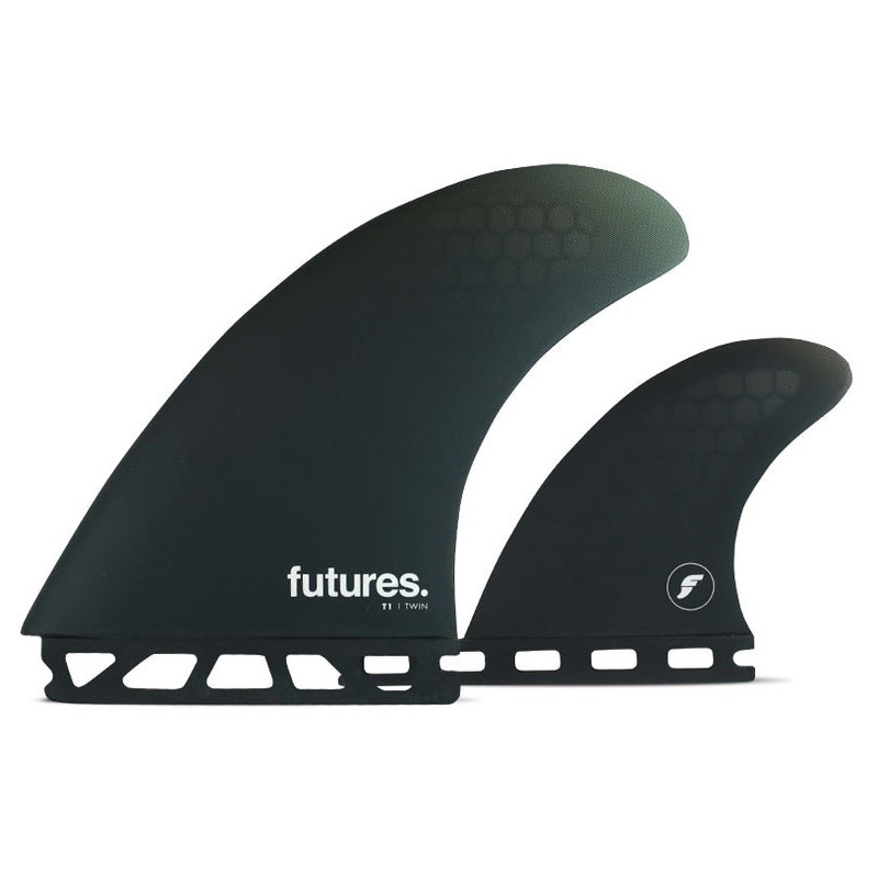 Futures Fins T1 Honeycomb Twin with Trailer Fin Set