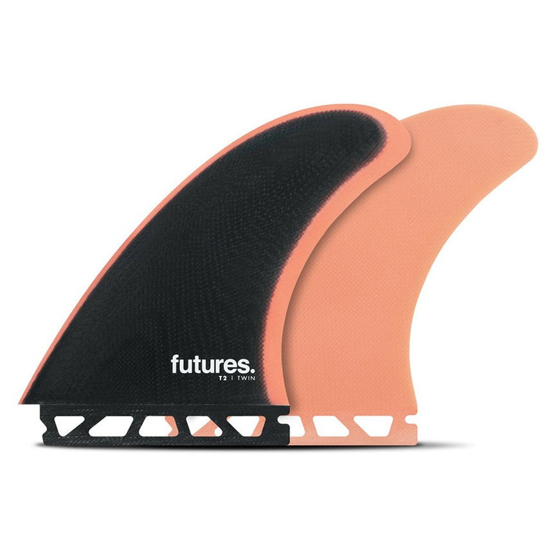 Futures Fins T2 Fibreglass Twin Fin Set Up – Indigo/Rose