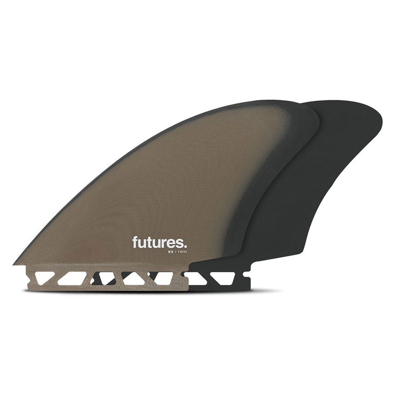 Futures K2 Fibreglass Keel Twin Fin – Brown/Grey
