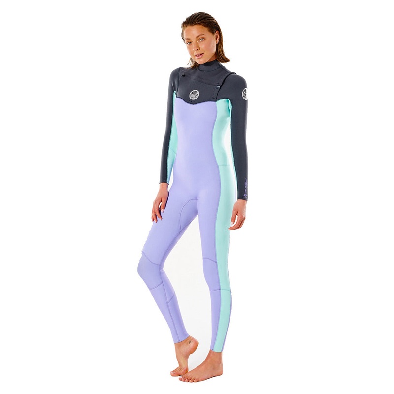 Rip Curl Women’s Dawn Patrol 4/3mm Chest Zip Wetsuit – Purple