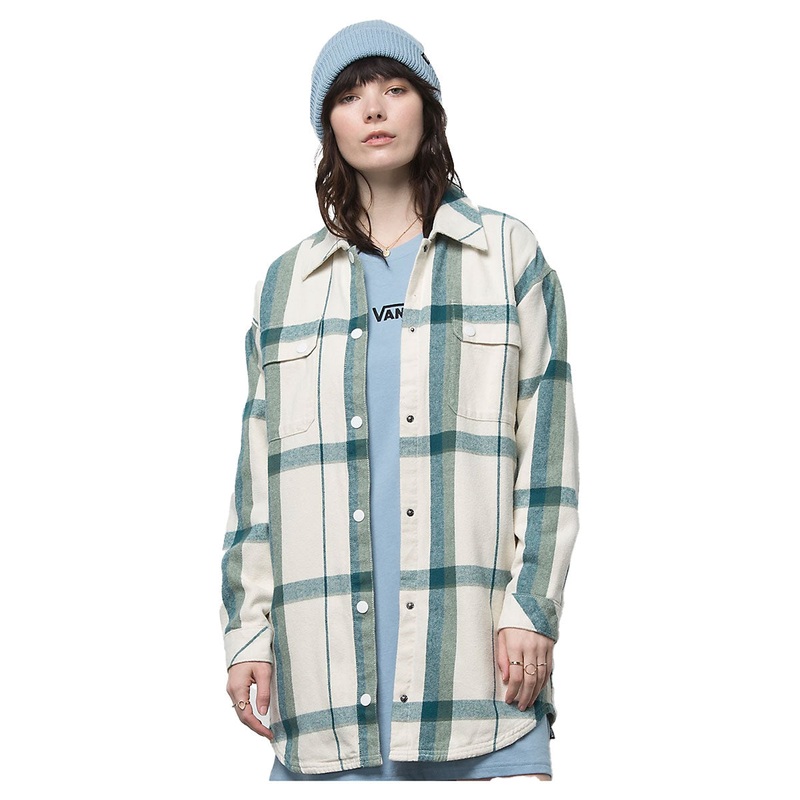 Vans Hal Plaid Shacket Shirt – Marshmallow