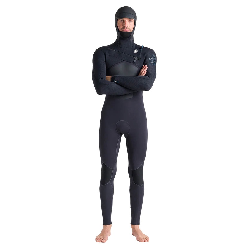 C-Skins Rewired 5/4mm Hooded Chest Zip Wetsuit – Anthracite/Black