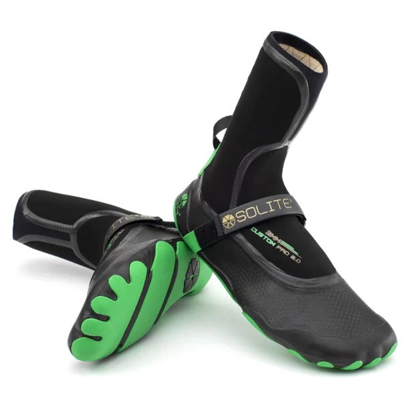 Solite Custom Pro 2.0 – 3mm Wetsuit Boots – Black/Green