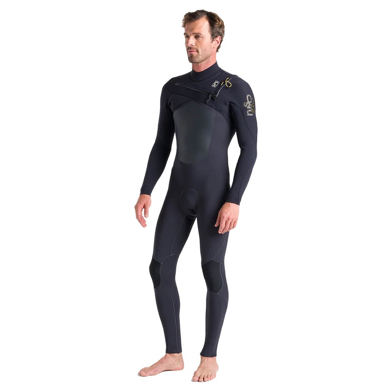C-Skins Rewired 4/3mm Chest Zip Wetsuit – Anthracite/Black/Saffron