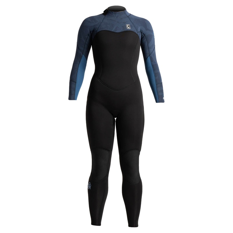 C-Skins Women’s Solace 4/3mm Chest Zip Wetsuit – Black/Blue