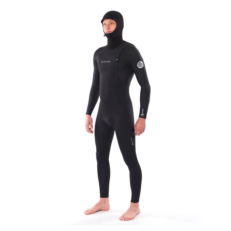 Rip Curl Dawn Patrol 6/4mm Hooded Chest Zip Wetsuit – Black