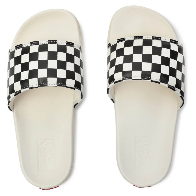 Vans La Costa Slide-On Shoes – White/Check