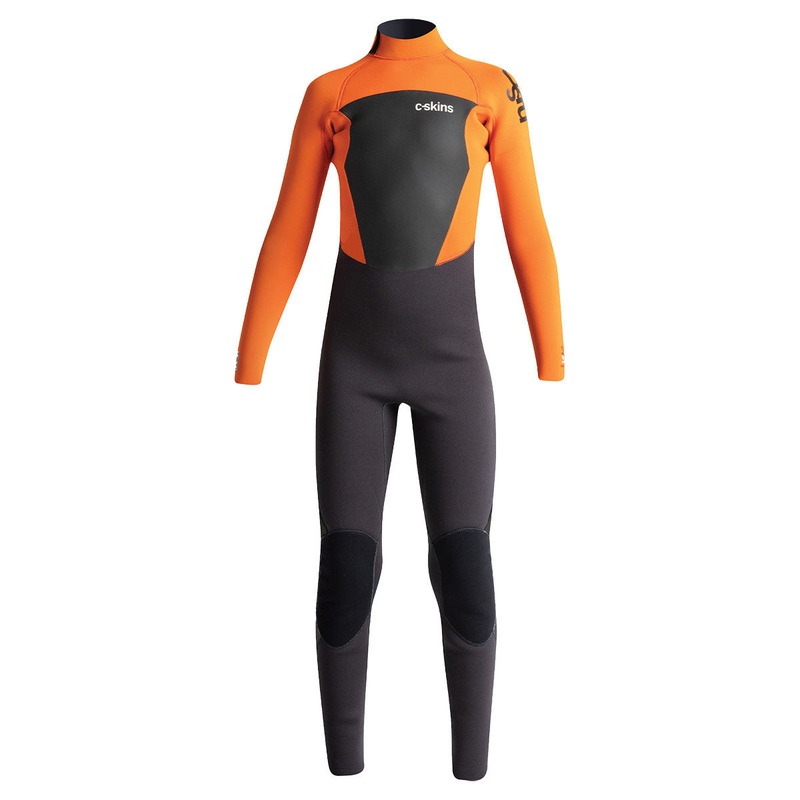 C-Skins Junior Legend 3/2mm Back Zip Wetsuit – Anthracite/Orange/Black