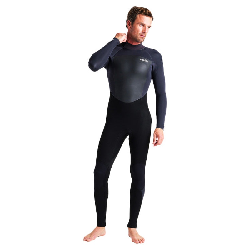 C-Skins Legend 4/3mm Back Zip Wetsuit – Black/Anthracite/Black
