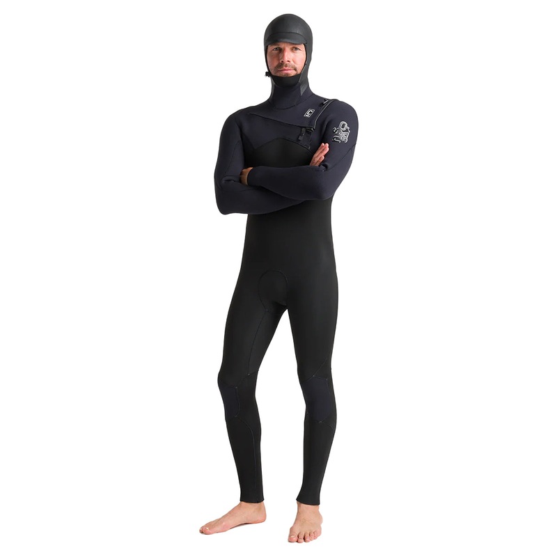 C-Skins Session 5/4/3mm Chest Zip Wetsuit – Black/Black/White