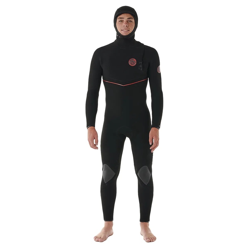 Rip Curl Flashbomb Fusion 5/4mm Zip Free Hooded Wetsuit – Black – 24/25