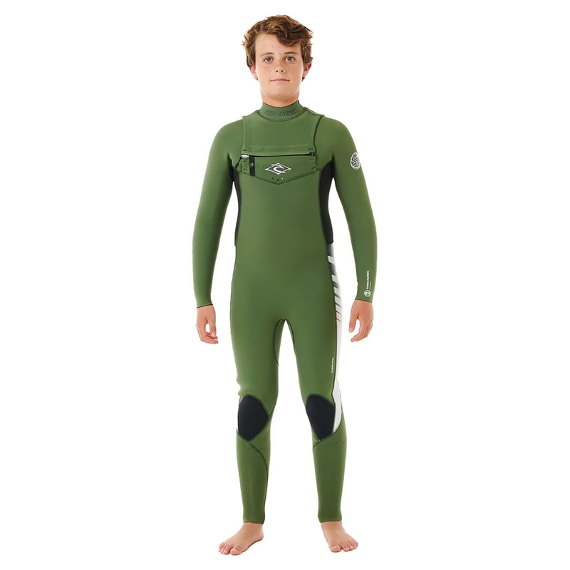 Rip Curl Junior Dawn Patrol 5/3mm Chest Zip Wetsuit – Green – 23/24