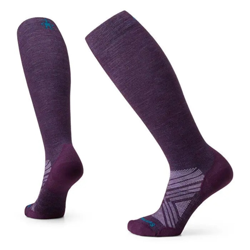 W SOCK L/ PURPLE CUSHION EXT STRETC