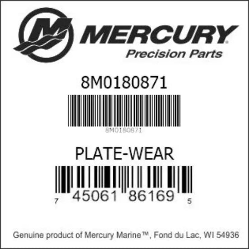 Mercury impeller ware plate