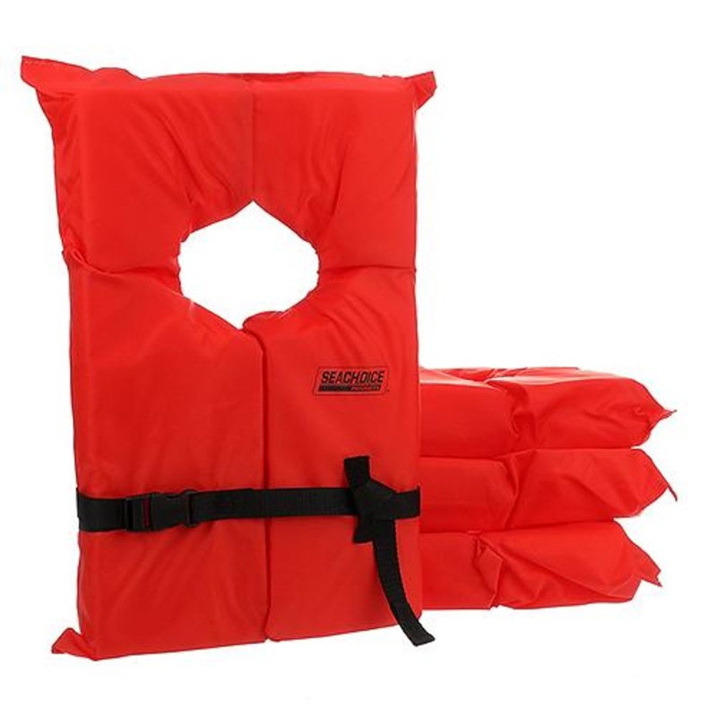 ORANGE ADULT VEST 4PK W/ BAG