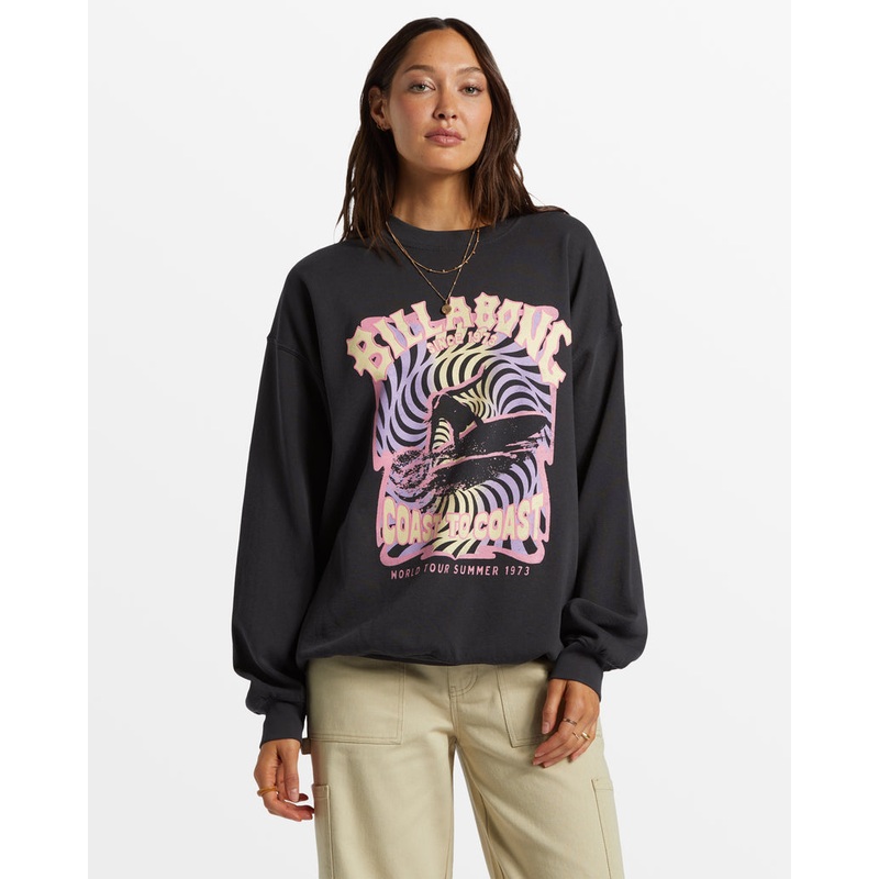 Billabong Ride In Oversized Crew Sweatshirt