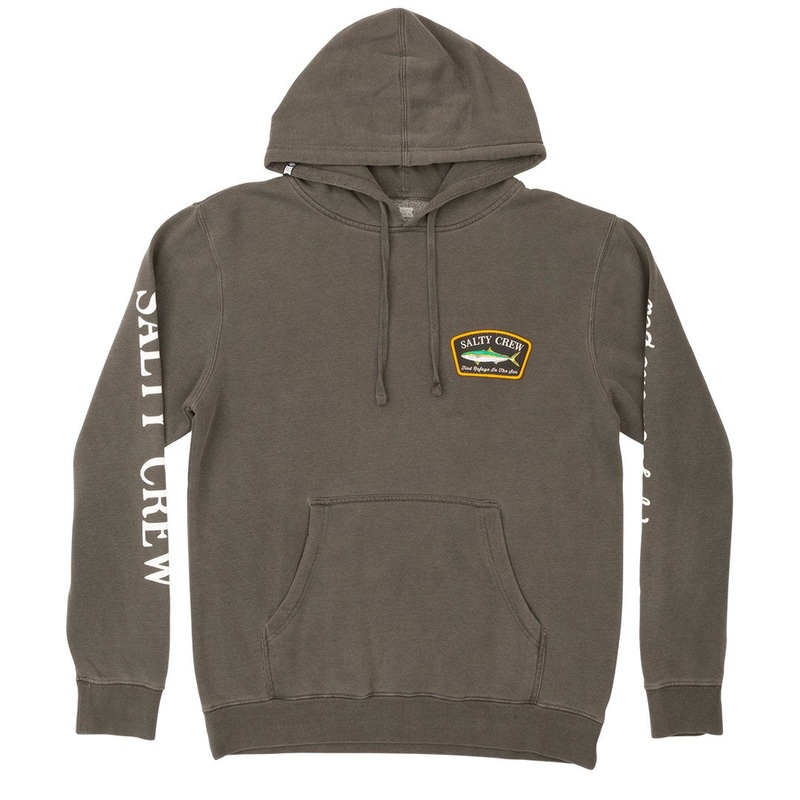 Salty Crew Patchy Black Overdyed Fleece