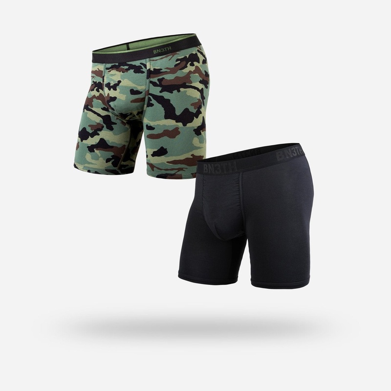 Bn3th Boxer Brief 2 Pack Black and Camo